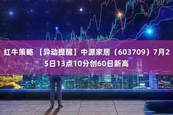 红牛策略 【异动提醒】中源家居（603709）7月25日13点10分创60日新高