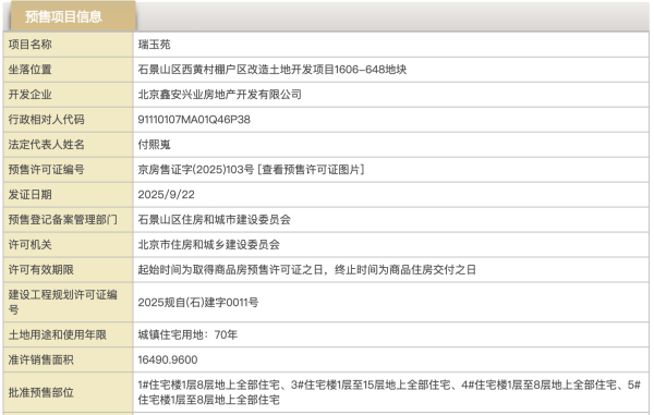 美林资管 中海瑞文里西区取证，均价7.1万、产权得房率78%-81%