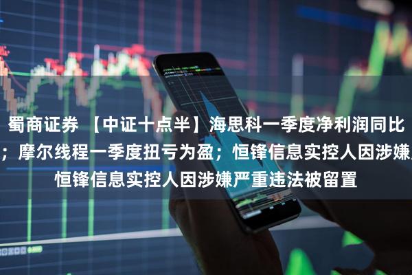 蜀商证券 【中证十点半】海思科一季度净利润同比大增1089.85%；摩尔线程一季度扭亏为盈；恒锋信息实控人因涉嫌严重违法被留置
